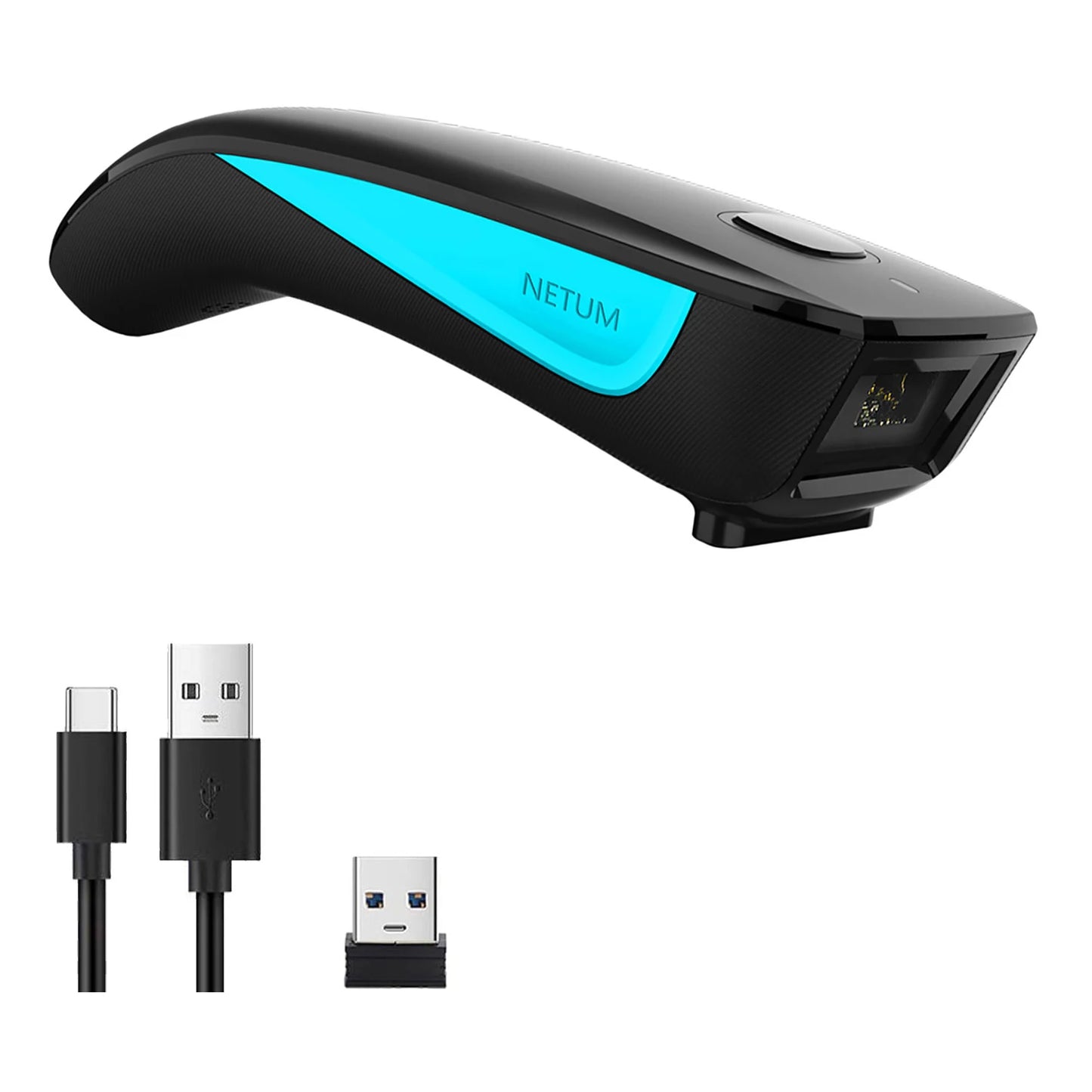 NETUM C750 Barcode Scanner Wireless Bluetooth Pocket USB 1D 2D for Inventory Barcode Reader for Tablet IOS Android-Fast Shipping