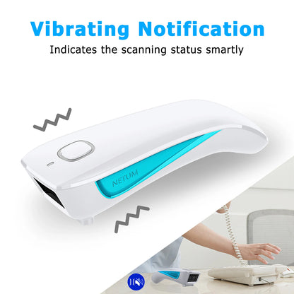 NETUM C750 Barcode Scanner Wireless Bluetooth Pocket USB 1D 2D for Inventory Barcode Reader for Tablet IOS Android-Fast Shipping