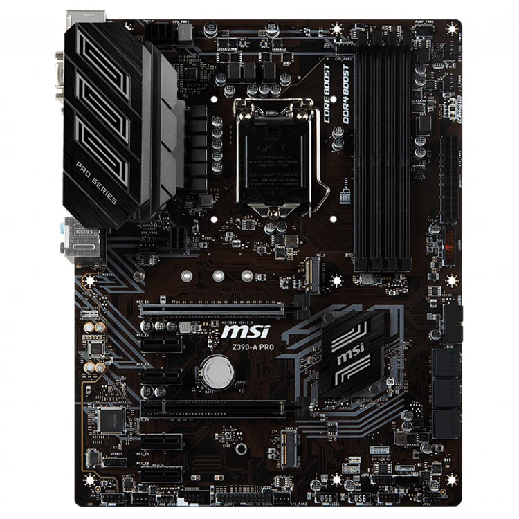 MSI Z390-A PRO Used Gaming Motherboard with Intel LGA 1151 Socket Z390 Chipset Supports Intel Core 9th/ 8th Gen Processors