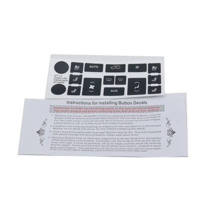 For Cadillac Escalade AC Climate Control Button Repair Restoration Decals Sticker