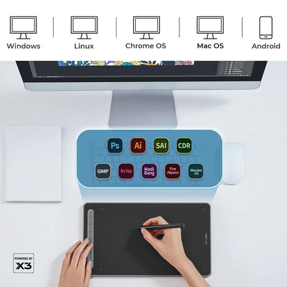 XPPen Deco LW Graphic Digital Tablet Drawing Pen Tablet Wireless Bluetooth V5.0 Tilt Supported Battery-free Stylus 8192 Levels