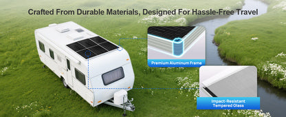 ECO-WORTHY 195W N-Type 18BB Bifacial Solar Panel, 1PC 12 Volt Monocrystalline Solar Panel with 25% High Conversion Efficiency,