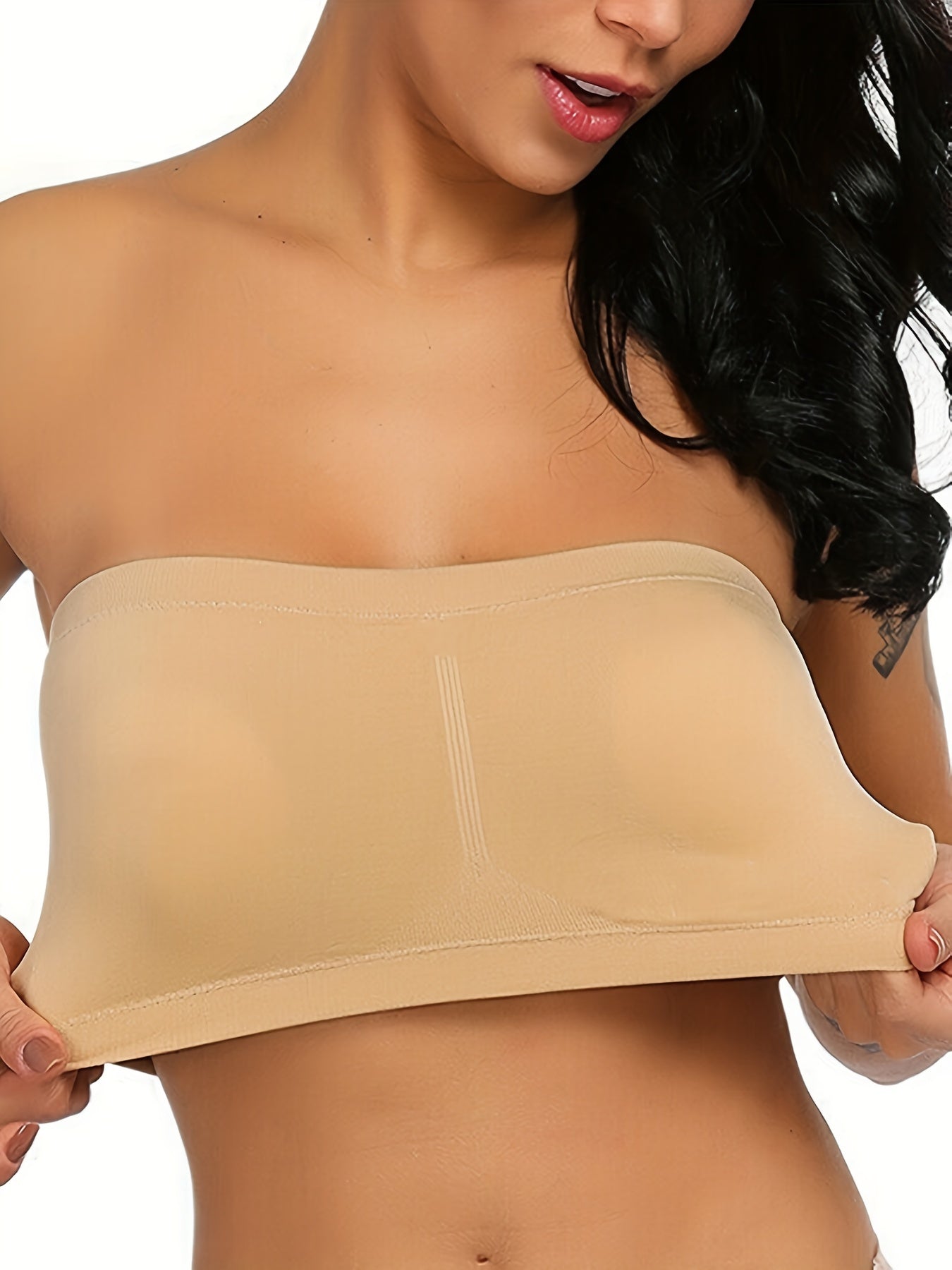 Plus-size Double-layer Anti-slip Underwire Bra with Padded Cups, No-wire Design, and 1pc Style
