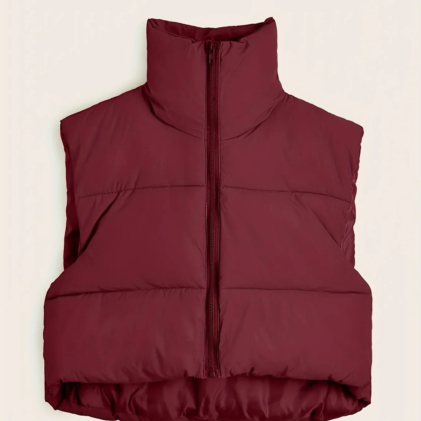 Women'S Sleeveless Vest - Vibrant Pink Slim-Fit Alternative Coat with Drawstring Hood, Zipper Front & Pockets for Fall/Winter Casual Wear, Casual Winter Wear | High Neckline Vest | Zippered Jacket