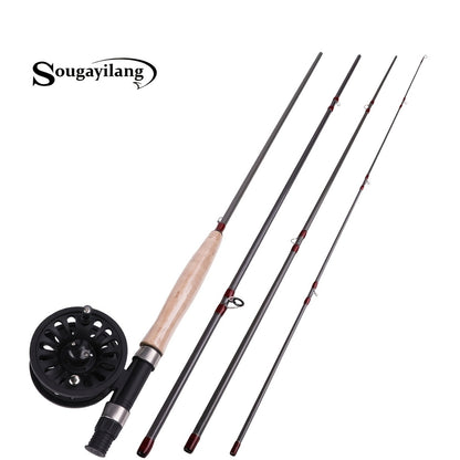 [Fly Fishing Rod Reel Set] Sougayilang Fly Fishing Rod Reel Set Fly Fishing Pole with Reel Combo Fly Tackle
