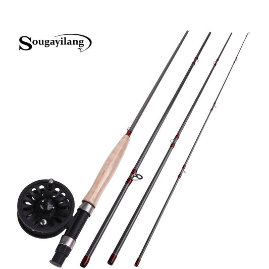 [Fly Fishing Rod Reel Set] Sougayilang Fly Fishing Rod Reel Set Fly Fishing Pole with Reel Combo Fly Tackle