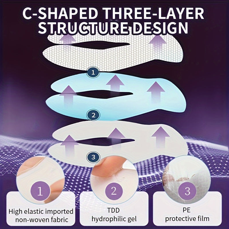 ILISYA C Circulating Eye Mask - 5 Pairs, Moisturizing and Firm, Suitable for a Variety of Skin Types, Containing Niacinamide and Hyaluronic Acid, Moisturizing Eye Skin, Eye Care, Make Skin Smooth and Tender