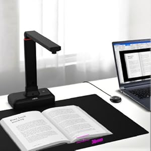 A2/A3 Large Format Overhead Book& Document Scanner 23MP High Resolution Auto- Flatten & Support Multi-Language VIISAN-S21 2025