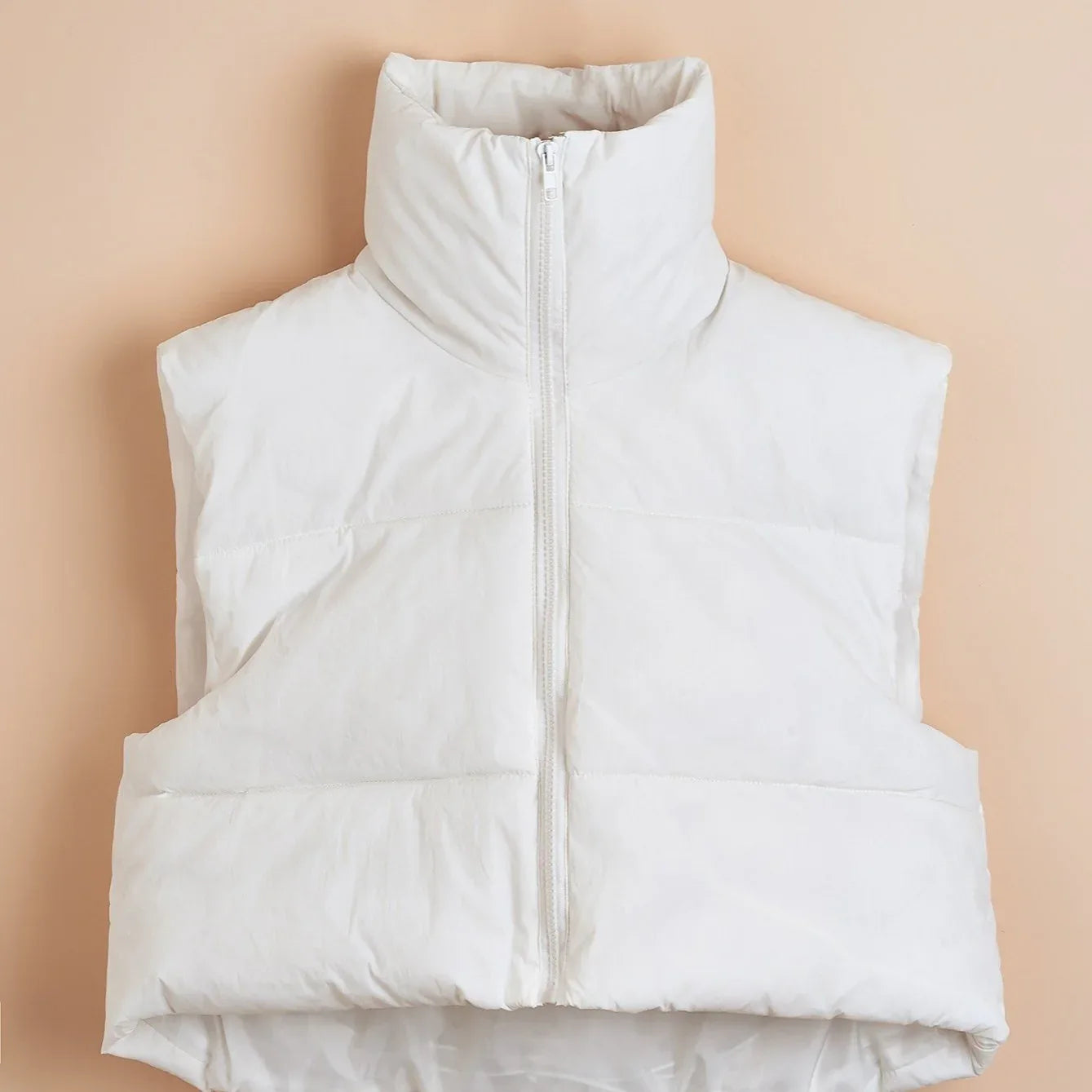 Women'S Sleeveless Vest - Vibrant Pink Slim-Fit Alternative Coat with Drawstring Hood, Zipper Front & Pockets for Fall/Winter Casual Wear, Casual Winter Wear | High Neckline Vest | Zippered Jacket