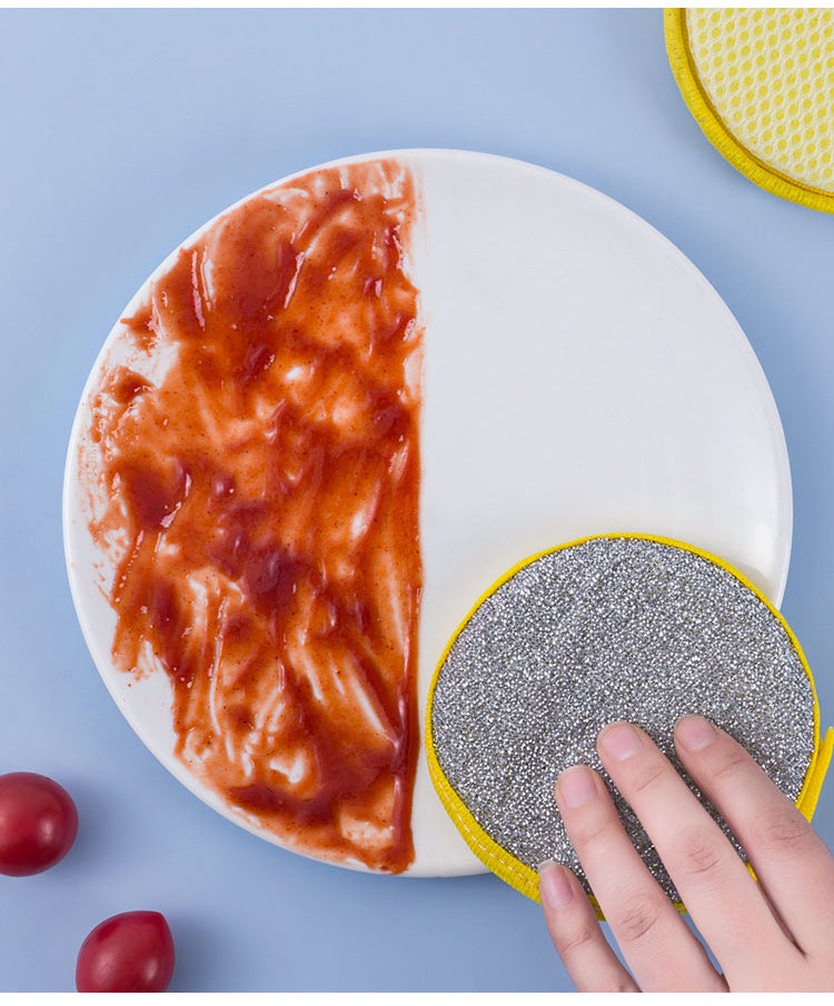 5/10pcs Double-Sided Dishwashing Sponges for Pots and Pans - Effortless Kitchen Cleaning with Durable Polyester Sponges