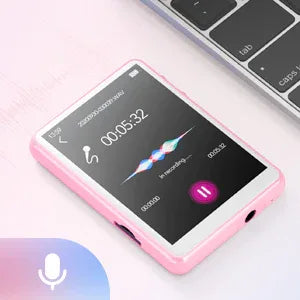 MECHEN 64GB MP3 Player Bluetooth 5.3 with 2.4" Full Touch Screen，Portable Digital Music Player with Speaker，FM Radio, Line Recor