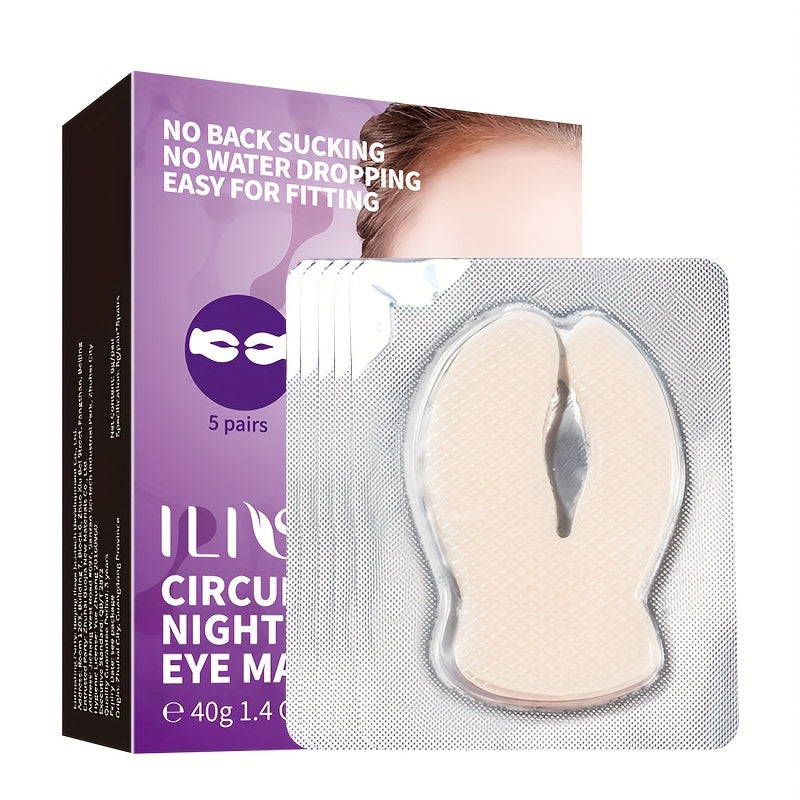 ILISYA C Circulating Eye Mask - 5 Pairs, Moisturizing and Firm, Suitable for a Variety of Skin Types, Containing Niacinamide and Hyaluronic Acid, Moisturizing Eye Skin, Eye Care, Make Skin Smooth and Tender