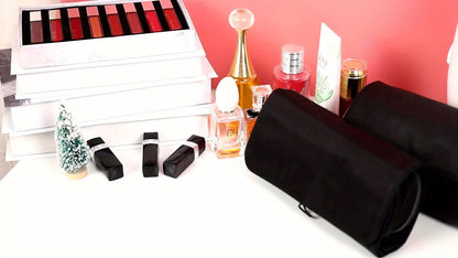 Large Capacity Makeup Brush Organizer Bag - Multi-Functional Korean Style Portable Cosmetic Pouch for Students