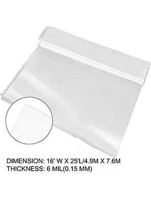 SucceBuy Agricultural Greenhouse Film Clear Plastic Farm Crops Vegetable Cover UV Resistant Polyethylene Covering Plants Flowers