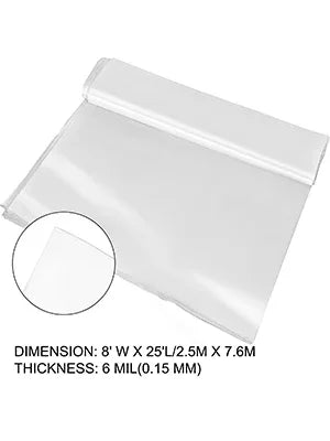 SucceBuy Agricultural Greenhouse Film Clear Plastic Farm Crops Vegetable Cover UV Resistant Polyethylene Covering Plants Flowers