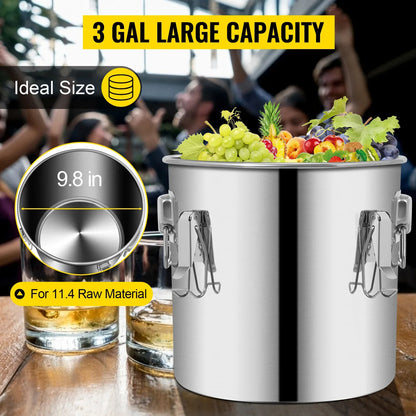 SucceBuy 3 5 8 13 Gal Distiller Alambic Alcohol Still Stainless Copper DIY Home Brew Water Wine Essential Oil Brewing Kit