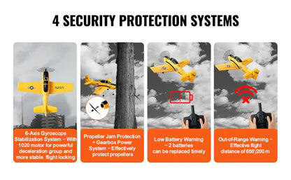 SucceBuy RC Plane 2.4G 4CH Remote Control Airplane with 6-Axis Gyro Stabilizer Aircraft Toy RC Glider for Kids Beginners Gifts