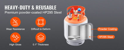 SucceBuy 30 lbs Refrigerant Recovery Tank with Float Switch Reusable AC Recovery Tank HVAC for All Refrigerant Prevent Overflow